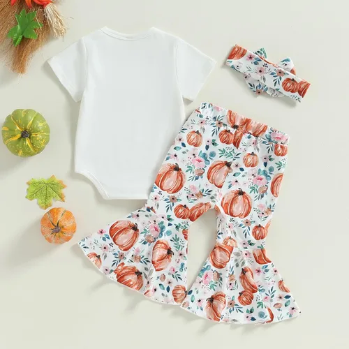Vista 95 de Sejardin Ropa de verano para bebé y niña, recién nacida, manga corta, con letras, mameluco elástico con diadema
