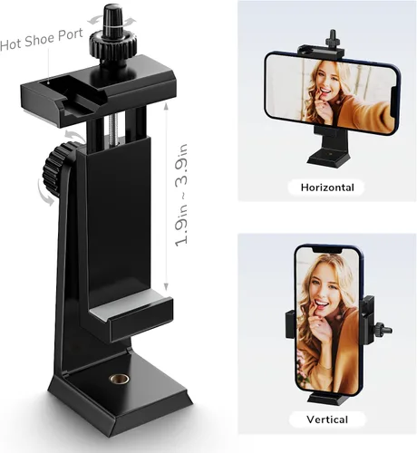 Vista 4 de Pixel Luz de video de bolsillo, batería recargable incorporada de 3000 mAh, trípode y parche magnético para grabación de video del teléfono