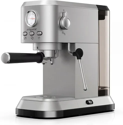 Vista 9 de Máquina de café expreso de 20 bares, cafetera compacta con espumador de leche, cafetera espresso con tanque de agua extraíble de 50 onzas