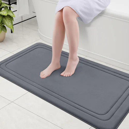 Vista 34 de Grandaily Alfombra de Baño de Espuma Viscoelástica 24x16, Ultra Suave, Antideslizante y Absorbente, Alfombras de Baño Lavables a Máquina y Secables
