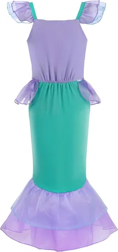 Vista 2 de Ohlover Disfraz de princesa de sirenita para niñas vestido de fiesta de Halloween