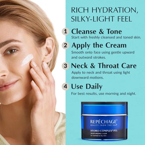 Vista 4 de Repechage Hydro-Complex PFS Crema facial hidratante para piel normal a seca - Hidratante no comedogénico con extracto de algas marinas, niacinamida