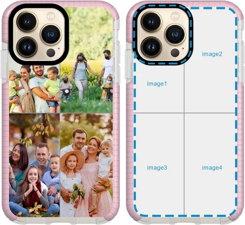 Vista 11 de Funda personalizada para iPhone 15 Pro, collage de fotos personalizada de múltiples imágenes, resistente a los impactos, suave funda protectora