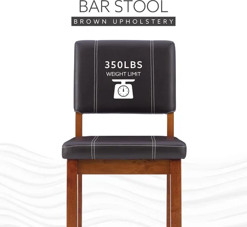Vista 15 de Linon Home Decor Milano Taburete de bar, 30 pulgadas