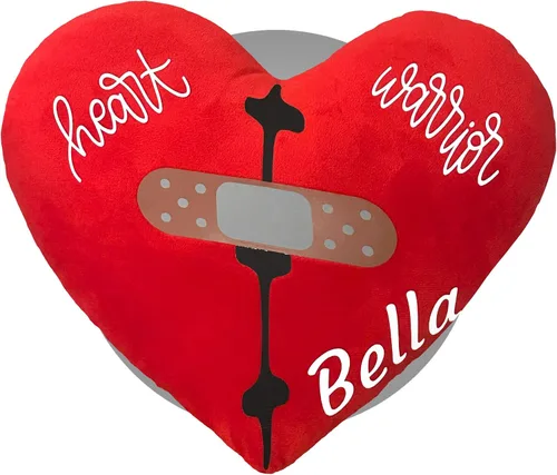 Vista 4 de Almohada personalizada de cirugía cardíaca CHD (tamaño pequeño) – Cojín de cirugía de corazón para bebé – Conciencia de CHD después de la cirugía