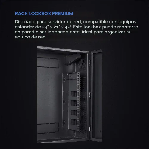 Vista 3 de Kenuco Caja de seguridad de acero de calibre 16 resistente DVR y Swing Open Top 24 '' x 21 '' x 7 '' - (negro)