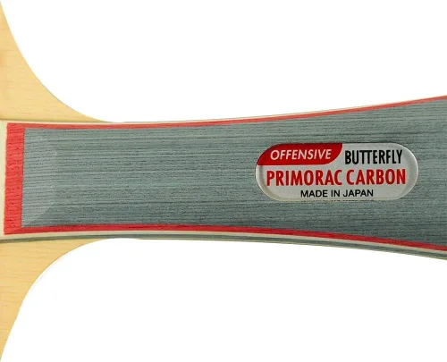 Vista 5 de Butterfly Primorac Carbon Pro-Line - Raqueta de tenis de mesa, una de nuestras cuchillas más rápidas alimentada por el poder crudo de la fibra