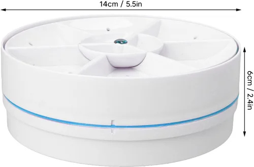 Vista 4 de Lavadora portátil, lavadora de fregadero, mini lavadora, lavavajillas portátil para fregadero, lavadora portátil para fregadero para el hogar (azul)
