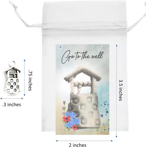 Vista 2 de Smiling Wisdom - 30 juegos de regalo a granel - Go To the Well - Mini tarjetas de agradecimiento inspiradoras de empoderamiento espiritual, bolsas