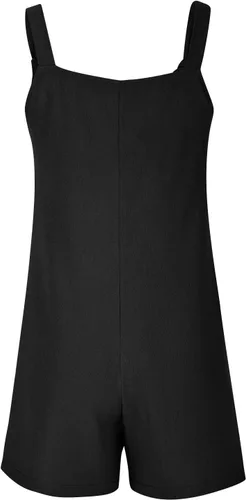 Vista 5 de Wide Leg Jumpsuits for Women Adjustable Strap Jumpsuit Knot Strap Romper Summer Suspender Outfit Shorts Overalls with Pockets