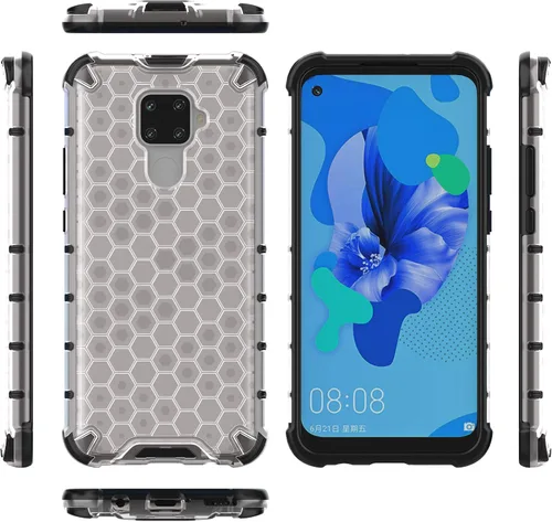 Vista 106 de Pzwoxukhov Funda compatible con Huawei Nova 3i, compatible con Huawei P Smart+ 2018 Honeycomb Anti-Drop Shock-Absorbing Case Negro