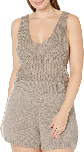 Vista 5 de The Drop Sylvie - Suéter corto con cuello en V y textura acanalada para mujer