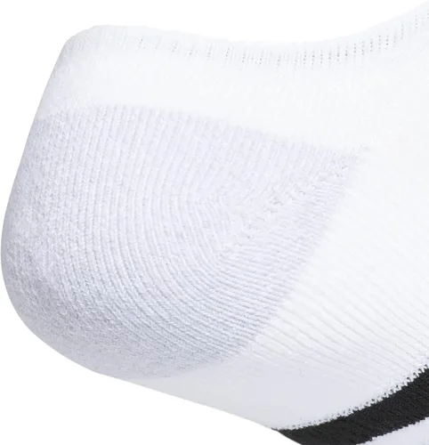 Vista 4 de adidas Calcetines invisibles de 3 rayas para hombre (3 pares)