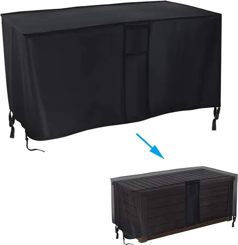 Vista 13 de Cubierta de Caja de Almacenamiento Exterior, Cubierta Impermeable de Resina para Contenedor de Almacenamiento, Cubiertas de Caja de Cubierta