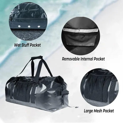 Vista 5 de Bolsa seca impermeable para motocicleta 65L