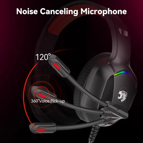 Vista 3 de Gaming Headset with Microphone for Pc, Xbox One Series Xs, Ps4, Ps5, Switch, Stereo Wired Noise Cancelling Over-Ear Headphones with Mic, RGB, for