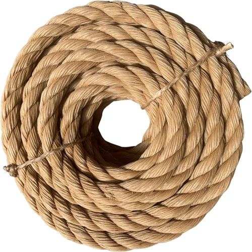 Vista 28 de ATERET Cuerda de Polipropileno Trenzada de 3 Hebras Color Tostado Monofilamento I 1-1/2" x 20 Pies I 19,350 lbs. Resistencia a la Tracción I Cordón