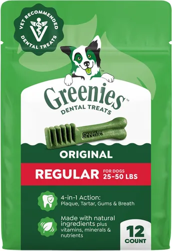 Vista 17 de Greenies - Golosinas dentales regulares para perros, sabor original de pollo, 3