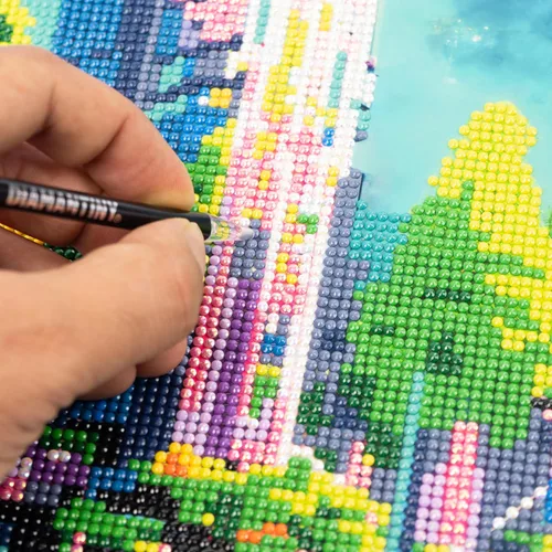 Vista 3 de DIAMANTINY - Pintura de paisaje por números, multicolor, A4, 96312