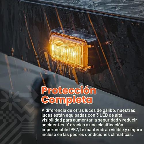 Vista 5 de TRUE MODS Luz de marcador LED ámbar de 2.5 pulgadas con bisel negro [DOT FMVSS 108] [SAE P2PC] [montaje superficial] [impermeable IP67] Luces