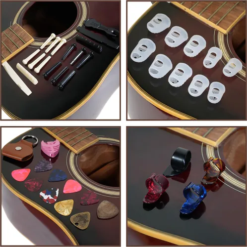 Vista 6 de Kit de herramientas de luthier para guitarra, kit de herramientas de configuración de guitarra, kit de herramientas de reparación y mantenimiento