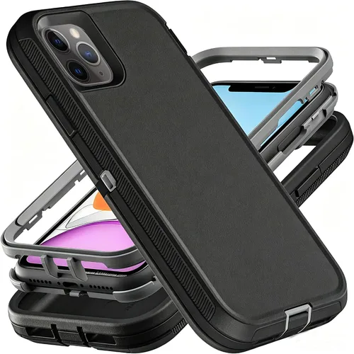 Vista 10 de YmhxcY Funda para iPhone 13 Pro Max, iPhone 12 Pro Max, a prueba de golpes, a prueba de caídas, a prueba de polvo, a prueba de caídas, 3 capas