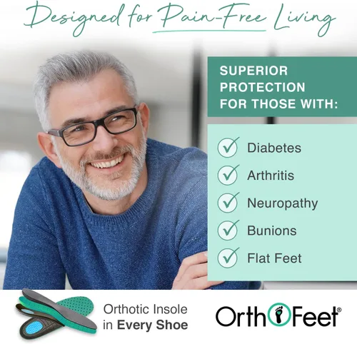 Vista 4 de Orthofeet Zapatos casuales ortopédicos de cuero del zodiaco para hombre