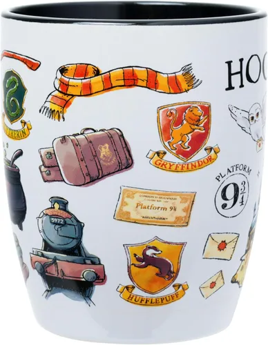 Vista 2 de Silver Buffalo Harry Potter Hogwarts Destination Jumbo - Taza de cerámica curvada, 25 onzas