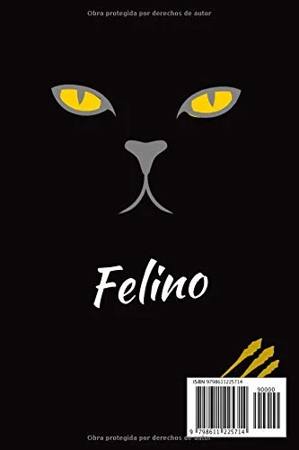Vista 2 de Felino Este cuaderno es perfecto para todos los amantes de los gatos apasionados de los gatos, gatitos o mascotas en general, este diario le