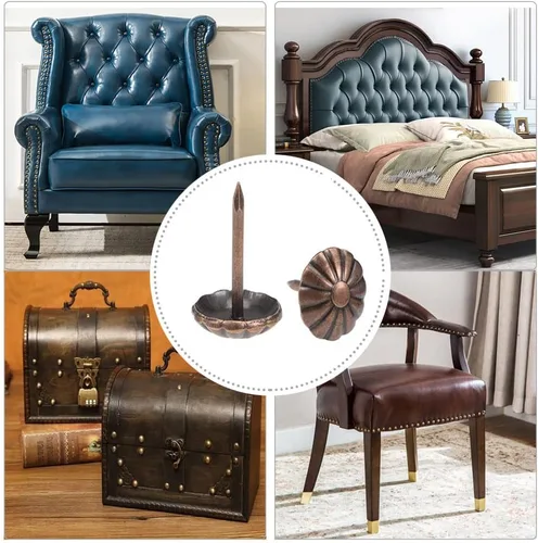 Vista 6 de Tachuelas de Tapicería Antiguas 400PCS, Clavos Tachuelas para Muebles, Clavos de Tapicería de 7/16 Pulgadas para Sofá, Silla, Cama y Otros Muebles