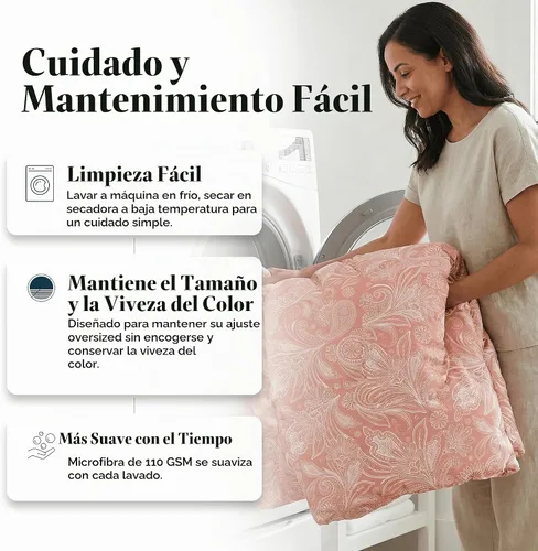 Vista 8 de Juego de edredón de gran tamaño King con 2 fundas de almohada, perfecto 13 - Paisley Coral Haze
