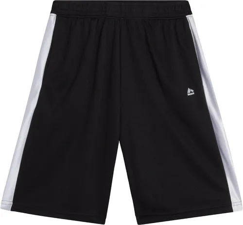 Vista 6 de RBX Pantalones cortos deportivos para niños, paquete de 4 pantalones cortos de malla polar de rendimiento para correr, gimnasio, baloncesto