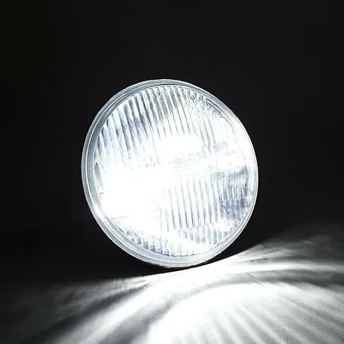 Vista 4 de Octane Lighting 7 pulgadas estilo común H4 faro de cristal LED 4000 lúmenes 20/40w bombilla faro par