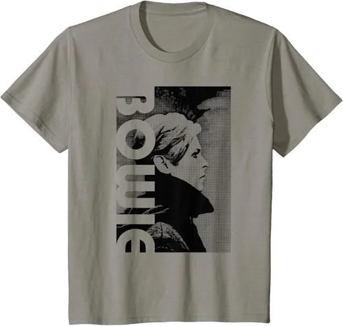 Vista 10 de David Bowie - Camiseta de perfil bajo, Gris Gris Oscuro