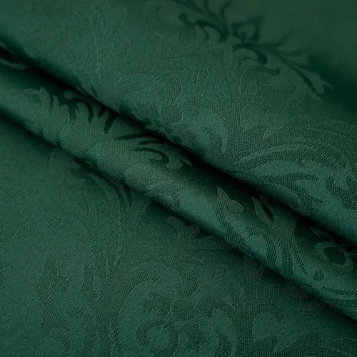 Vista 7 de Joyfol Day Caminos de Mesa Jacquard Verde de Navidad, Camino de Mesa Floral de Damasco Impermeable para Navidad, Vacaciones, Festival de Invierno