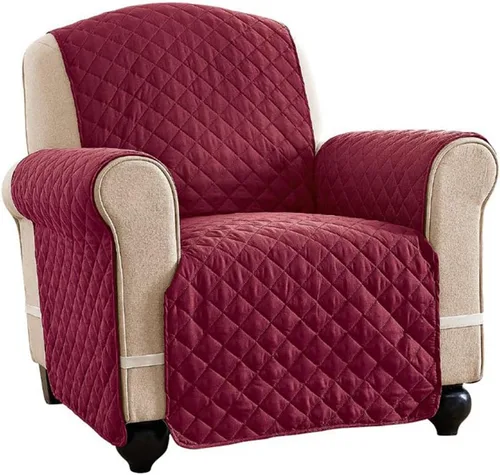 Vista 29 de Collections Etc - Funda protectora reversible, resistente a derrames y acolchada para muebles con lazos - Cubre el fondo del asiento, el respaldo
