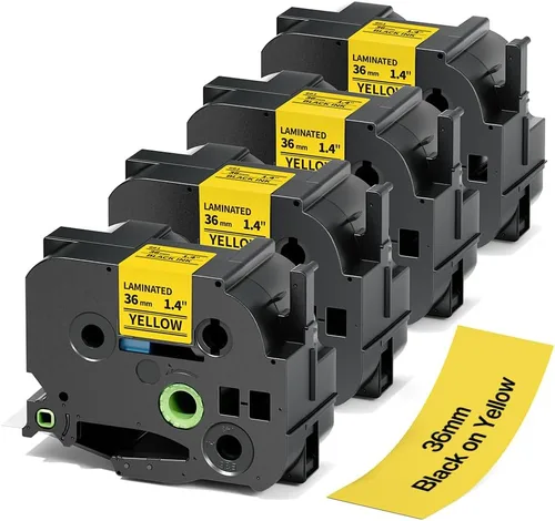 Vista 12 de TZe-S231 - Cinta de etiquetas compatible con Brother P Touch de 0.472 in, 0.47 pulgadas, negro sobre blanco, cinta laminada extra resistente