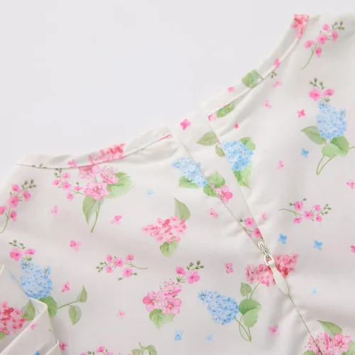 Vista 4 de pureborn Vestido de algodón de manga corta y larga para bebé niña pequeña 0-5T