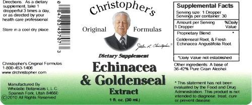 Vista 4 de Christopher's Original Formulas Echinacea+Goldenseal Extact 1 Onzas