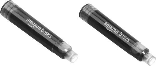 Vista 4 de Amazon Basics Pluma estilográfica con dos cartuchos de repuesto: punta media, tinta negra
