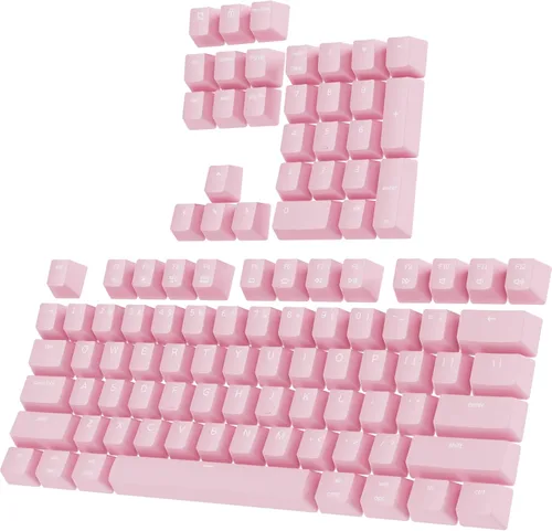 Vista 10 de PWNAGE Juego completo de teclas PBT - Juego de teclas de teclado completo PBT de doble disparo con brillo (negro)