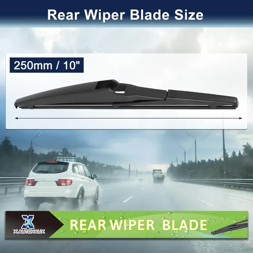 Vista 2 de X AUTOHAUX Juego de 2 limpiaparabrisas trasero de 9.843 in para Toyota RAV4 2013-2018 para Jeep Compass 2017-2020