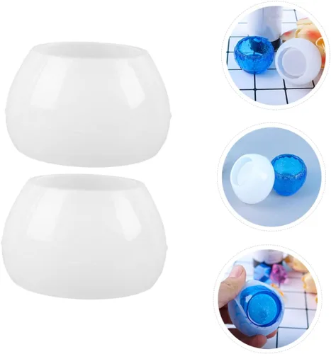 Vista 4 de Molde de cuenco en forma de diamante único, 2 piezas, material antiadherente para amantes de las manualidades