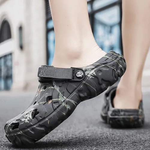 Vista 6 de Zuecos con soporte de arco para hombre y mujer, sandalias deportivas para exteriores, zapatos de jardín para adultos