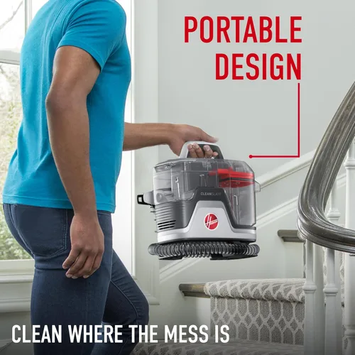 Vista 2 de Hoover CleanSlate - Máquina limpiadora portátil de alfombras + tapicería para mascotas, potente succión con herramientas versátiles, removedor