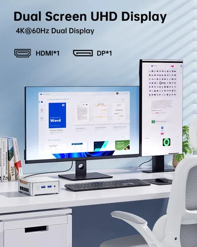 Vista 3 de KAMRUI GK3Plus Mini PC Alder Lake N97(hasta 3.6GHz) 16GB RAM 1TB M.2 SSD