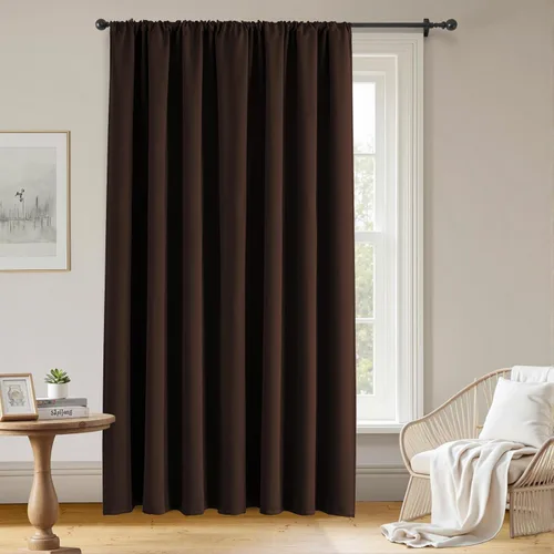 Vista 21 de Cortinas opacas para sala de estar, cortinas 100% opacas de 90 pulgadas de largo, juego de 2 paneles de 2 paneles, con aislamiento térmico, pestaña