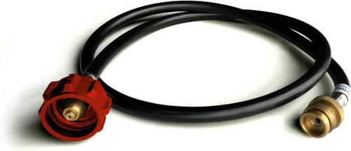Vista 8 de FIREDISC Manguera adaptadora LP de conversión de 4 pies con medidor - Manguera de extensión de tanque de propano - Línea de gas de conversión