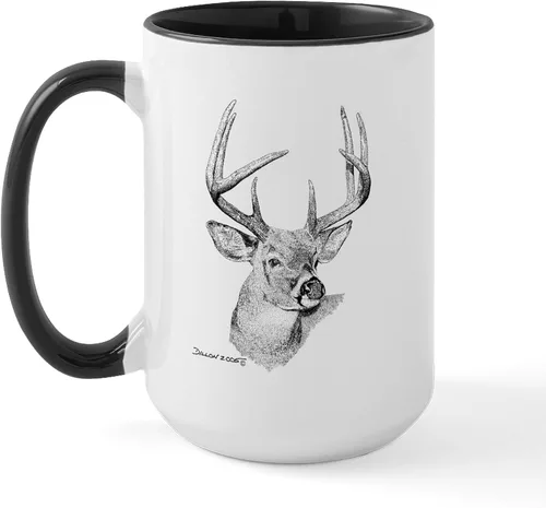 Vista 35 de CafePress Deer Season Closed Large Mug 15 oz (444 ml) Ceramic Coffee Mug