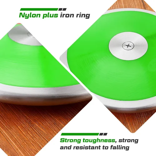 Vista 6 de Wettarn 2 Pcs 1. 6 kg Sports Training Discus for Junior High School Students Teen Boys Girls Graduation Gifts for Discus Track and Field Discuses